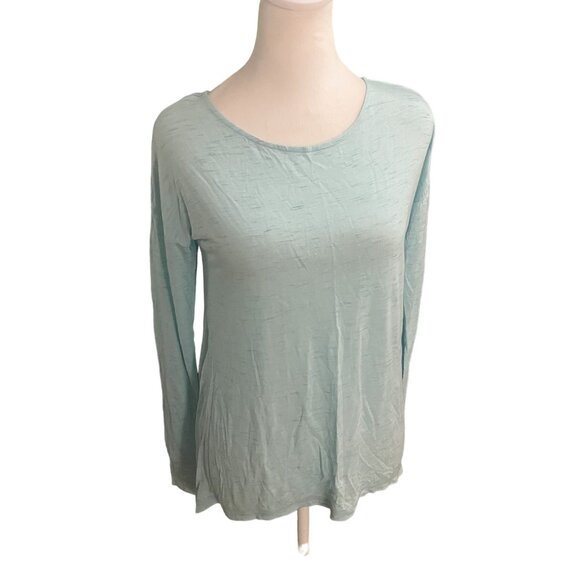 Ideology Women's XS Light Blue Long Sleeve Criss-Cross Back Top Nwt - Picture 1 of 4